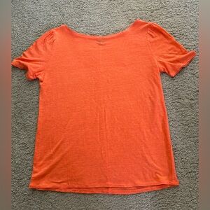 Ann Taylor Linen orange blouse size medium